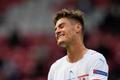 Patrik Schick v zápase Chorvatsko - Česko na ME 2020