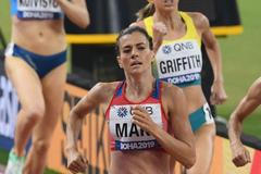 Kristina Mäki po rozběhu na 1500 m na MS 2019