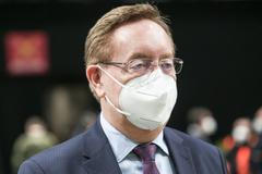 Ministr zdravotnictví Petr Arenberger Velkokapacitní očkovací centrum v O2 universum, Národní očkovací centrum proti covid-19, koronavirus, očkování