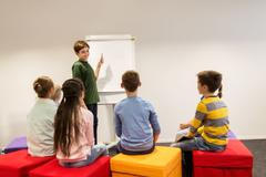 Škola, žáci, učitel, třída - ilustrační