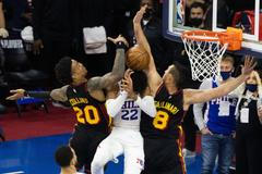 NBA: Playoffs-Atlanta Hawks at Philadelphia 76ers