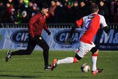 Václav Koloušek (vlevo) v Silvestrovském derby