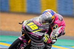Filip Salač na Hondě při VC Francie třídy Moto3 (2021)