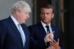 Boris Johnson a Emmanuel Macron.