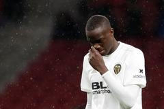 fotbal, španělská liga 2020/2021, Atletico Madrid v Valencia, Mouctar Diakhaby