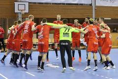 házená, kvalifikace ME 2022, Česko - Ukrajina, radost českých házenkářů