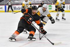 hokej, NHL 2021, Pittsburgh Penguins at Philadelphia Flyers, Jakub Voráček, Brian Dumoulin
