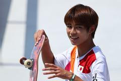 Japonský skateboardista Juto Horigome na OH 2020
