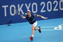 Andy Murray na olympijském turnaji v Tokiu