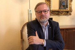 Petr Fiala při rozhovoru pro Aktuálně.cz.