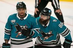 NHL San Jose Sharks Evander Kane Brent Burns