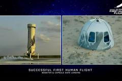 Sestřih letu rakety New Shepard s nejbohatším mužem světa Jeffem Bezosem na palubě