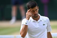 Novak Djokovič ve finále Wimbledonu 2021