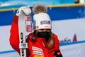Corinne Suterová v cíli super-G na MS 2021