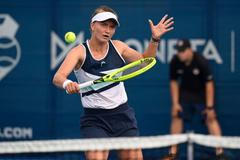 Barbora Krejčíková na tenisovém turnaji v Praze 2021