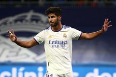 6. kolo španělské fotbalové ligy 2021/22: Marco Asensio z Realu Madrid (ne)slaví gól proti svému bývalému klubu Mallorce