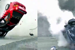 Havárie ruského pilota Pavla Kozlova při rallye Ekover 2021