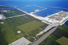 přístav, swinemunde, Świnoujście, německo, polsko, kontejner