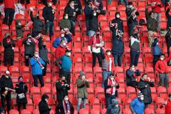 Fanoušci na zápase 30. kola F:L Slavia - Plzeň