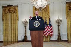 Americký prezident Joe Biden během svého projevu o Afghánistánu.