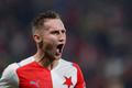 fotbal, Evropská konferenční liga 2021/2022, Slavia Praha - Union Berlín, Jan Kuchta, gól, radost
