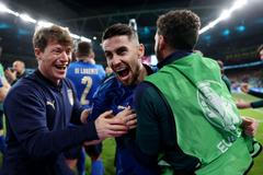 Italové slaví postup v semifinále Itálie - Španělsko na ME 2020