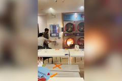 Sušička v plamenech