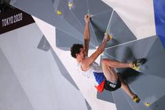 Sportovní lezec Adam Ondra ve finále na OH 2020