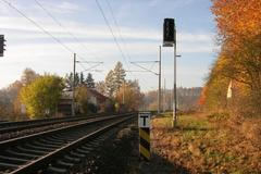Návěstidlo, trať, kolej, železnice, semafor