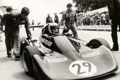 Jiří Mičánek starší při startu na starém brněnském okruhu (1986)