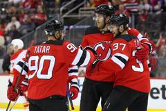 NHL: Calgary Flames at New Jersey Devils
