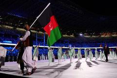 Nástup afghánské výpravy na hrách v Tokiu