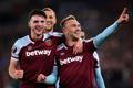 fotbal, Evropská liga 2021/2022, West Ham - Genk, Declan Rice, Jarrod Bowen, Tomáš Souček