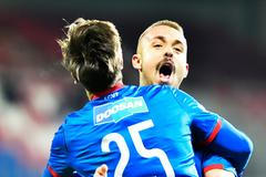 Luděk Pernica slaví gól Plzně