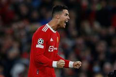 fotbal, Liga mistrů 2021/2022, Manchester United v Atalanta Bergamo, Cristiano Ronaldo
