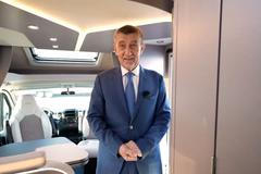 Andrej Babiš v obytňáku