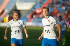 fotbal, Fortuna:Liga 2021/2022, Baník Ostrava - Slovácko, Nemanja Kuzmanovič, Daniel Tetour, radost