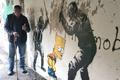 Darrell Meekcom a graffiti s Bartem Simpsonem