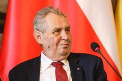 Německý prezident Frank-Walter Steinmeier a český prezident Miloš Zeman, setkání na Hradě