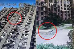 Dívka těsně unikla padajícímu květináči. Vedle ní se roztříštil na padrť