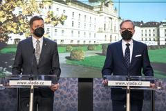 Vláda Petra Fialy, tisková konference, premiér Petr Fiala, Vít Rakušan