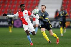 fotbal, Evropská konferenční liga 2021/2022, Slavia Praha - Feyenoord, Oscar Dorley