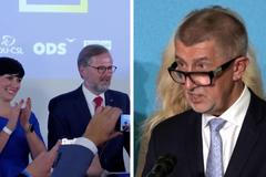 Sestřih vystoupení lídrů stran po vyhlášení výsledků voleb