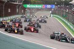 Start kvalifikačního sprintu na Velkou cenu Brazílie F1 2021