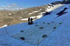 švédsko ledovec tání oteplování plachta Helags