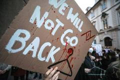 Pochod za právo na bezpečný přístup k potratům, demonstrace, interrupce