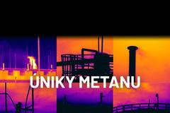 grafika - úniky metanu