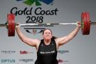 FILE PHOTO: Laurel Hubbard of New Zealand competes at Gold Coast 2018 Commonwealth Games