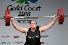 FILE PHOTO: Laurel Hubbard of New Zealand competes at Gold Coast 2018 Commonwealth Games
