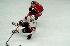hokej, NHL 2021/2022, Ottawa Senators at Chicago Blackhawks, Dominik Kubalík